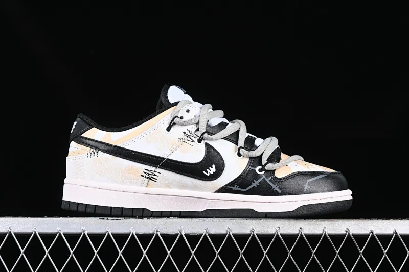 All Categories Nk SB Dunk Series Nk SB Dunk Low Low-top sneakers Nk Dunk Low DaVinci Custom Robinson Graffiti Deconstruction SB strap low-top casual sneakers DD1391-100